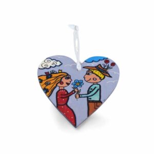 Lila fiú-lányos ajtódísz