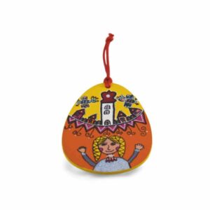 Sárga tornyos ajtódísz