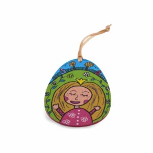 Színes lánykás ajtódísz