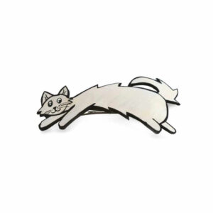 Fehér cicás hajcsat