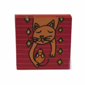 Rózsaszín cicás poháralátét