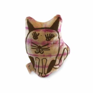 Rózsaszín batikolt cicás levendula párnácska