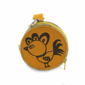 Mustár-zöld csibés pénztárca