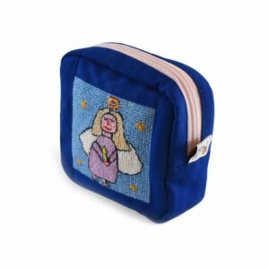 Kék angyalkás pille tok