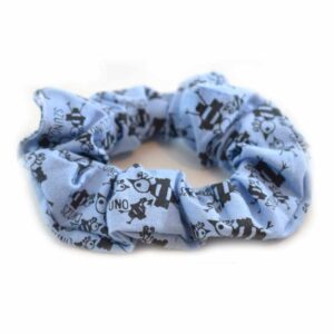 Kék Szuno madaras hajgumi/scrunchie