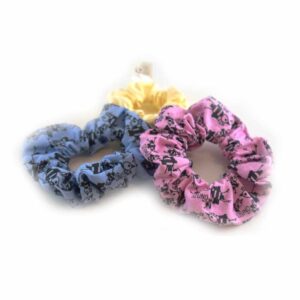 3 színes hajgumi/scrunchie egy csomagban