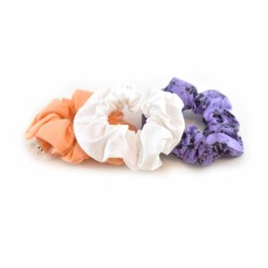 3 színes hajgumi/scrunchie egy csomagban