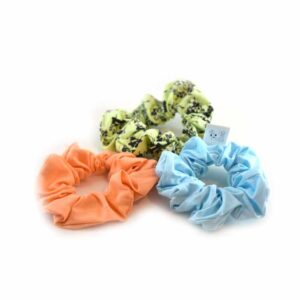3 színes hajgumi/scrunchie egy csomagban